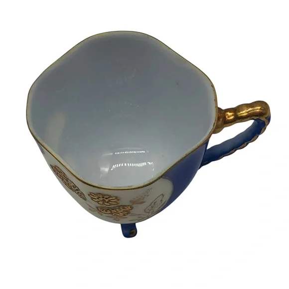 Japan demitasse Blue and Gold Floral Teacup Set - Picture 6 of 16
